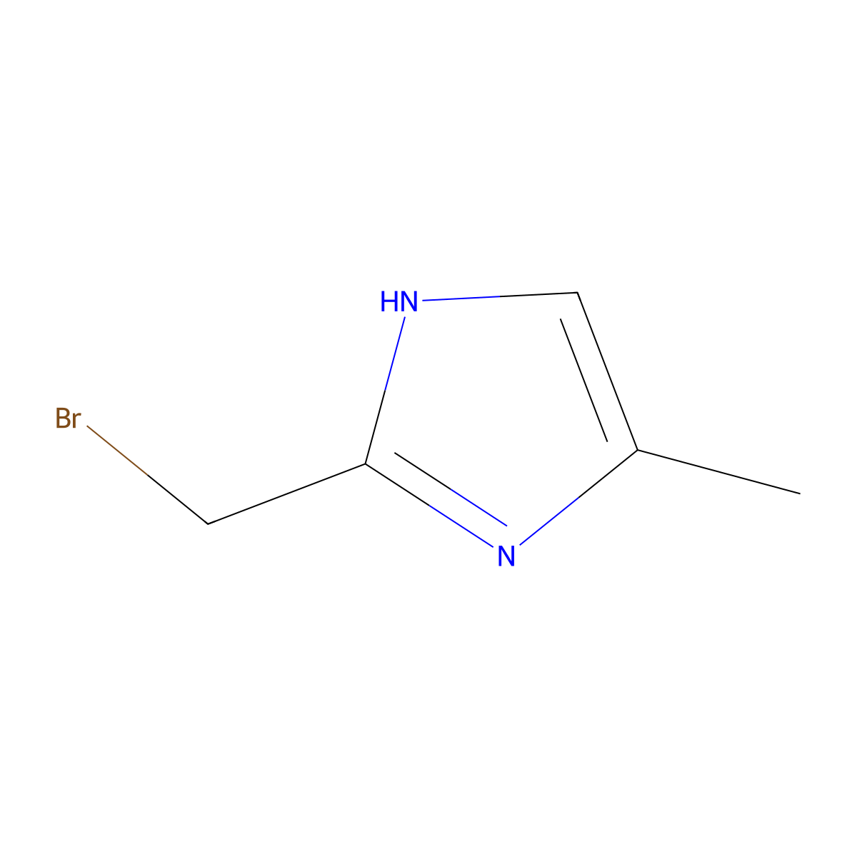 2-(bromomethyl)-4-methyl-1H-imidazole molecular structure, CAS 2168623-62-7