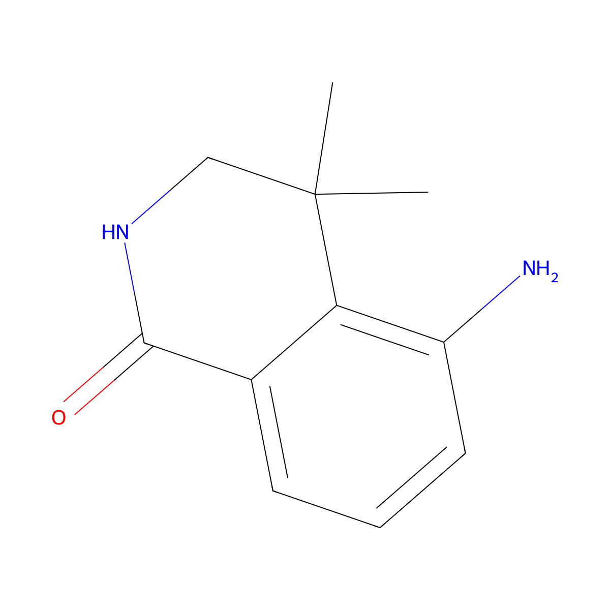 5-Amino-4,4-dimethyl-3,4-dihydroisoquinolin-1(2H)-one molecular structure, CAS 2168632-35-5