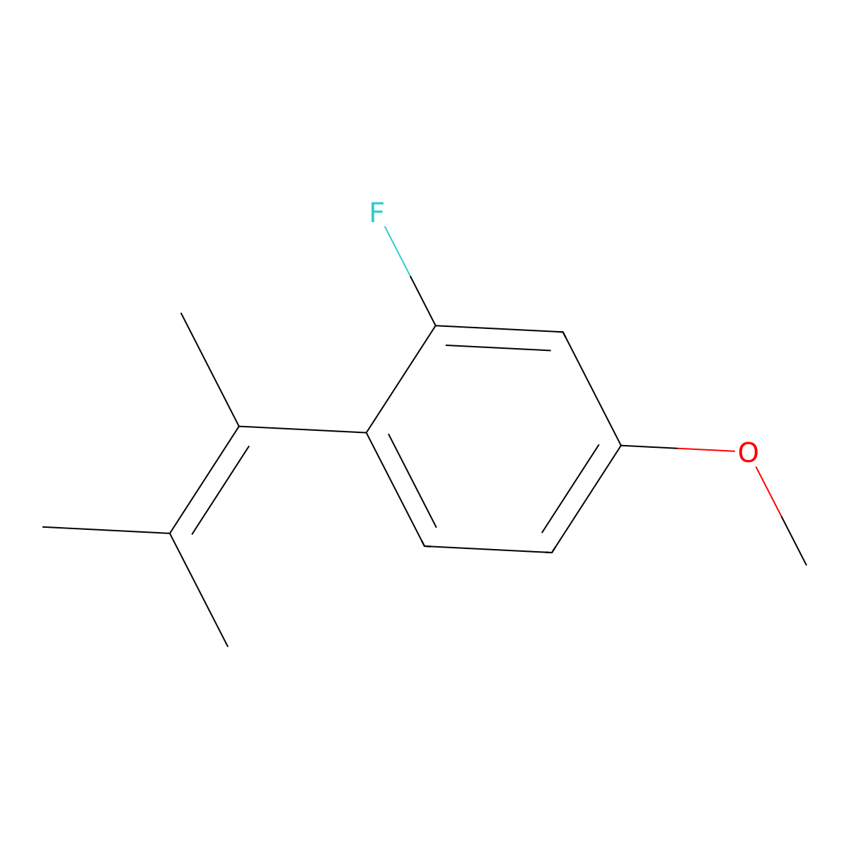 2-Fluoro-4-methoxy-1-(3-methylbut-2-en-2-yl)benzene molecular structure, CAS 2168635-56-9