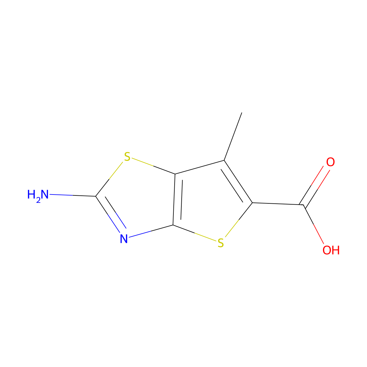 2-Amino-6-methylthieno[2,3-d][1,3]thiazole-5-carboxylic acid molecular structure, CAS 2168641-39-0