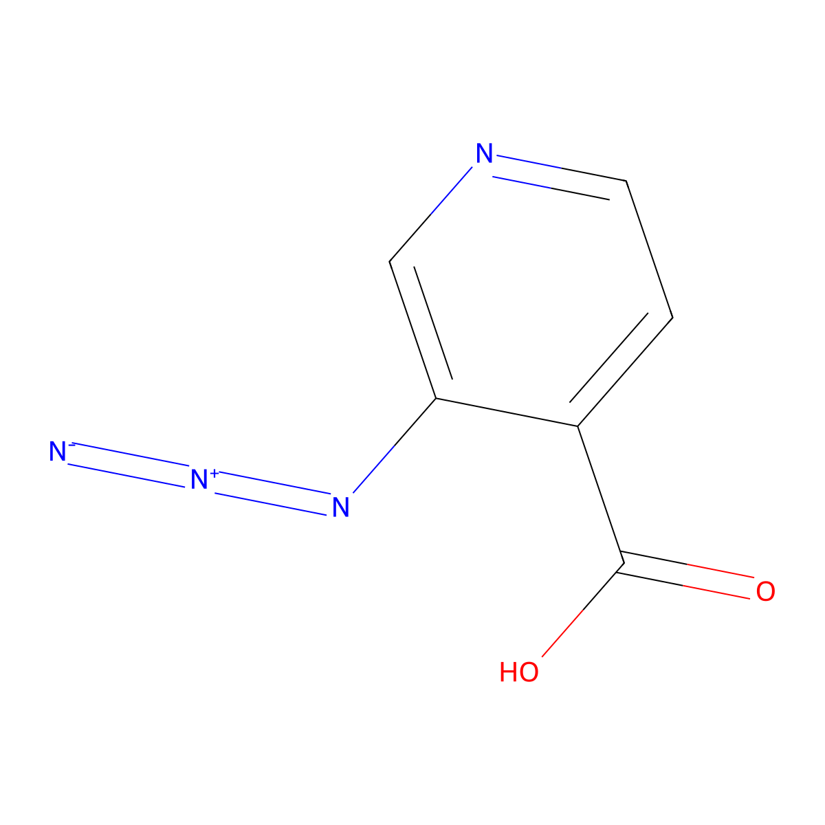 3-Azidopyridine-4-carboxylic acid molecular structure, CAS 2168642-30-4