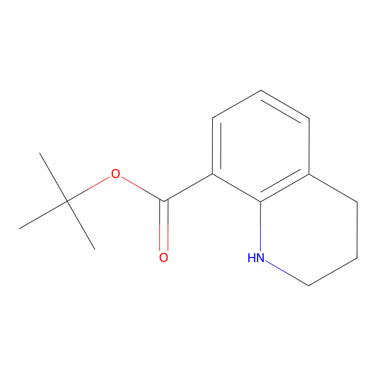 Tert-butyl 1,2,3,4-tetrahydroquinoline-8-carboxylate molecular structure, CAS 2168642-84-8