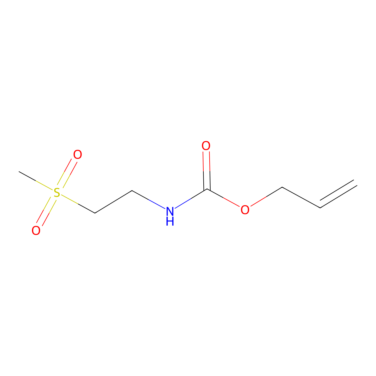 (2-Methanesulfonyl-ethyl)-carbamic acid allyl ester molecular structure, CAS 2168643-65-8