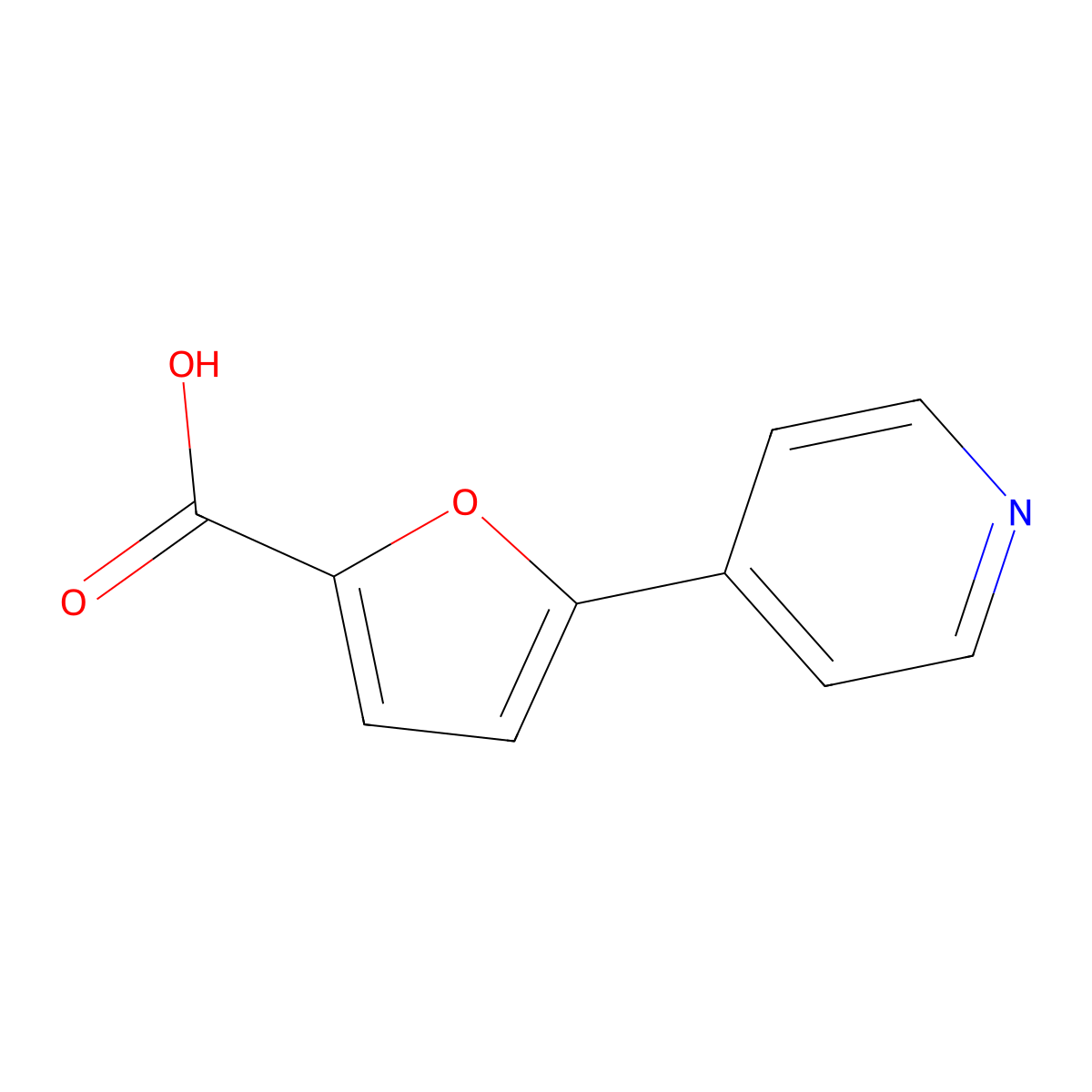 5-(Pyridin-4-yl)furan-2-carboxylic acid molecular structure, CAS 216867-35-5