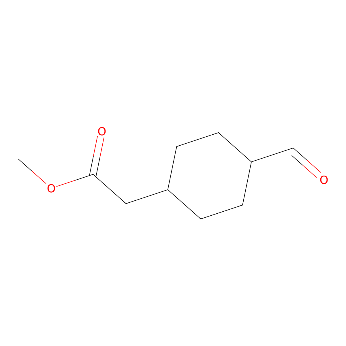 Methyl 2-(4-formylcyclohexyl)acetate molecular structure, CAS 2168671-38-1