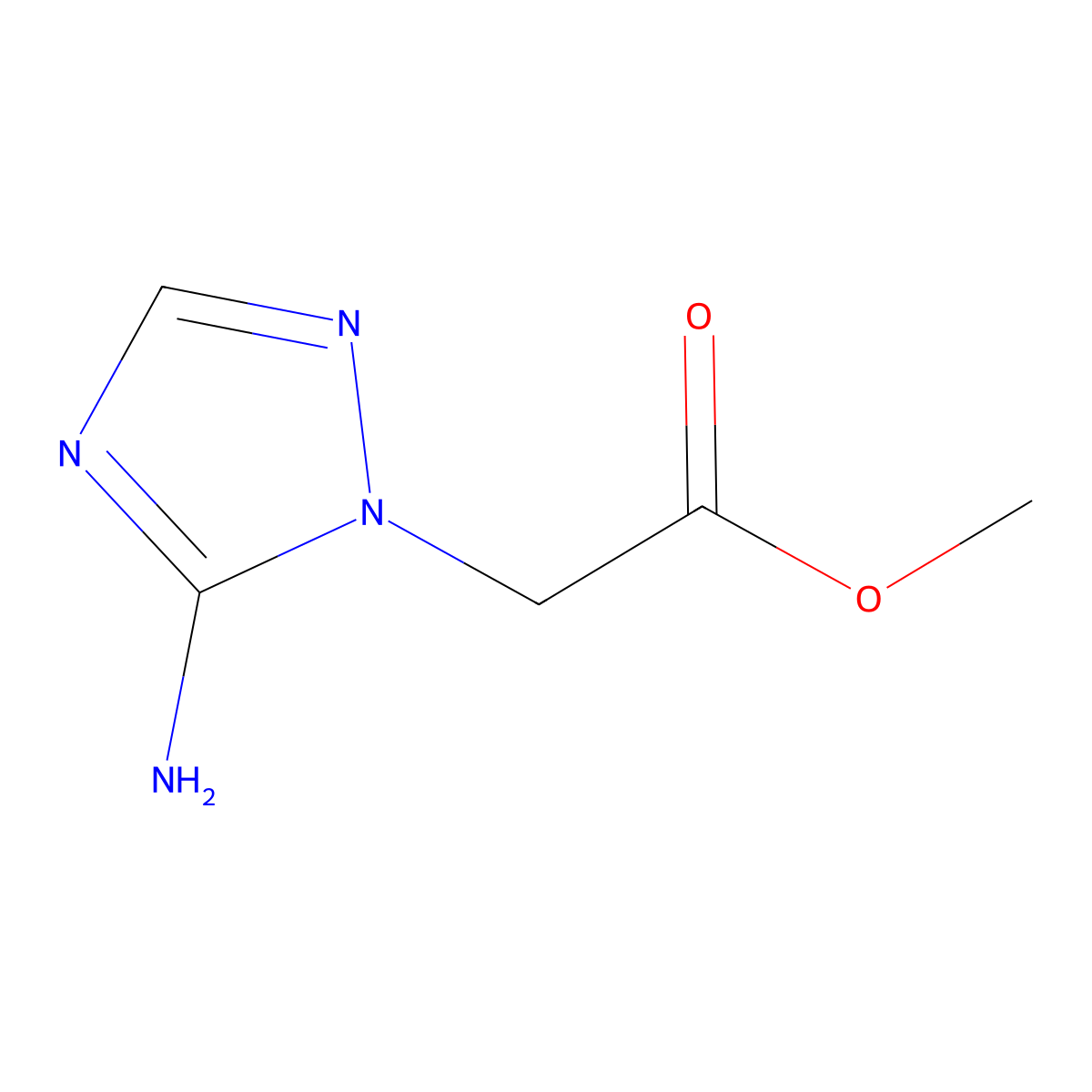 methyl 2-(5-amino-1H-1,2,4-triazol-1-yl)acetate molecular structure, CAS 2168673-16-1