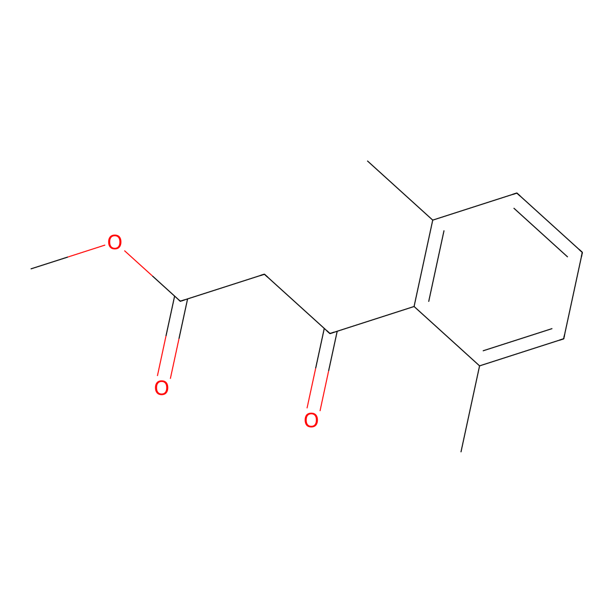 Methyl 3-(2,6-dimethylphenyl)-3-oxopropanoate molecular structure, CAS 2168695-40-5