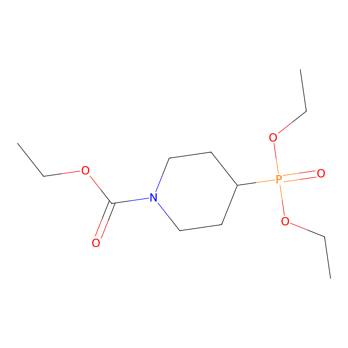 4-(Diethoxyphosphoryl)-piperidine-1-carboxylic acid ethyl ester molecular structure, CAS 216870-24-5