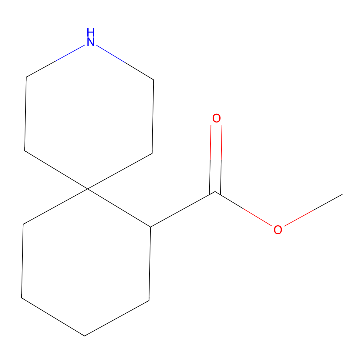 Methyl 3-azaspiro[5.5]undecane-7-carboxylate molecular structure, CAS 2168703-79-3