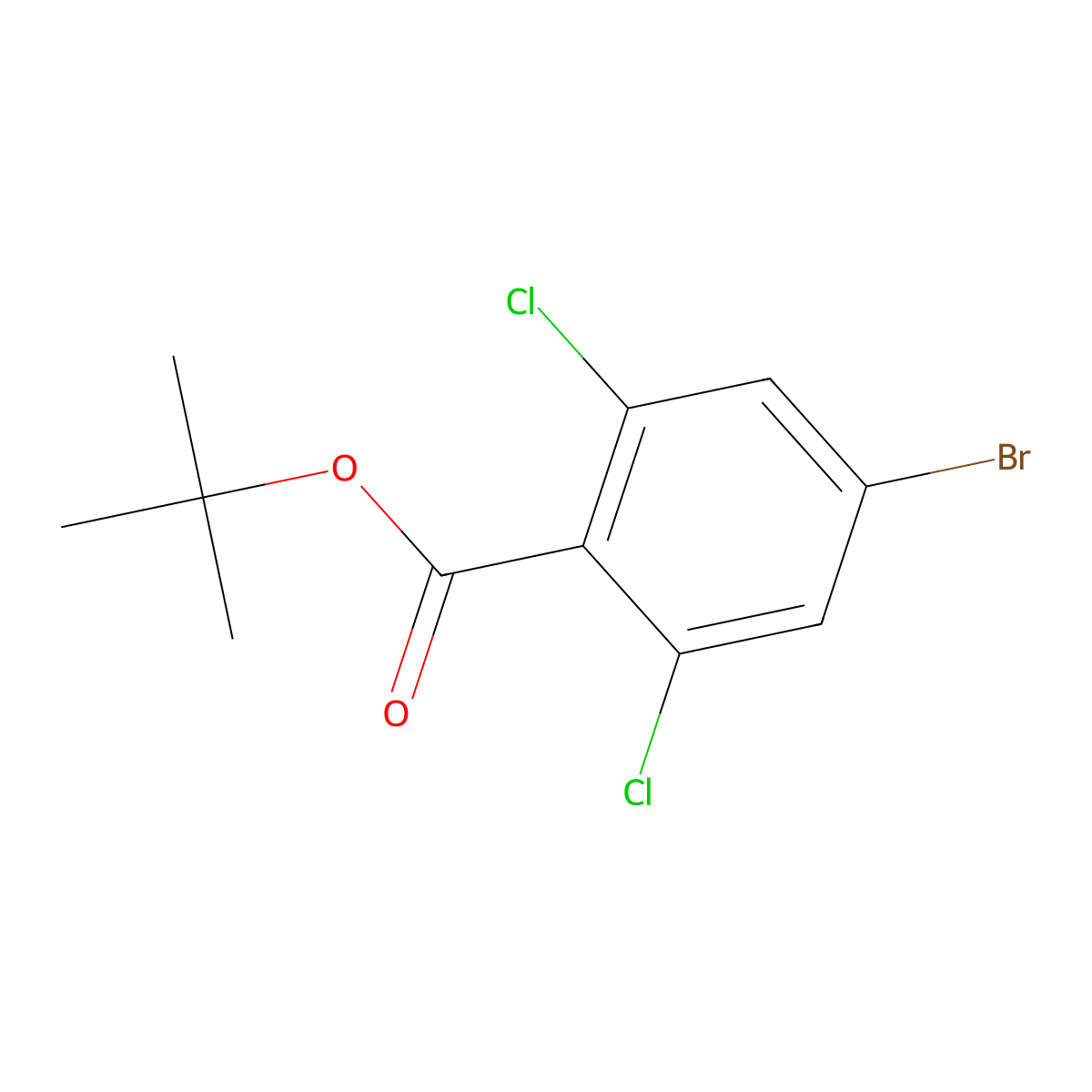 Tert-butyl 4-bromo-2,6-dichlorobenzoate molecular structure, CAS 2168704-78-5