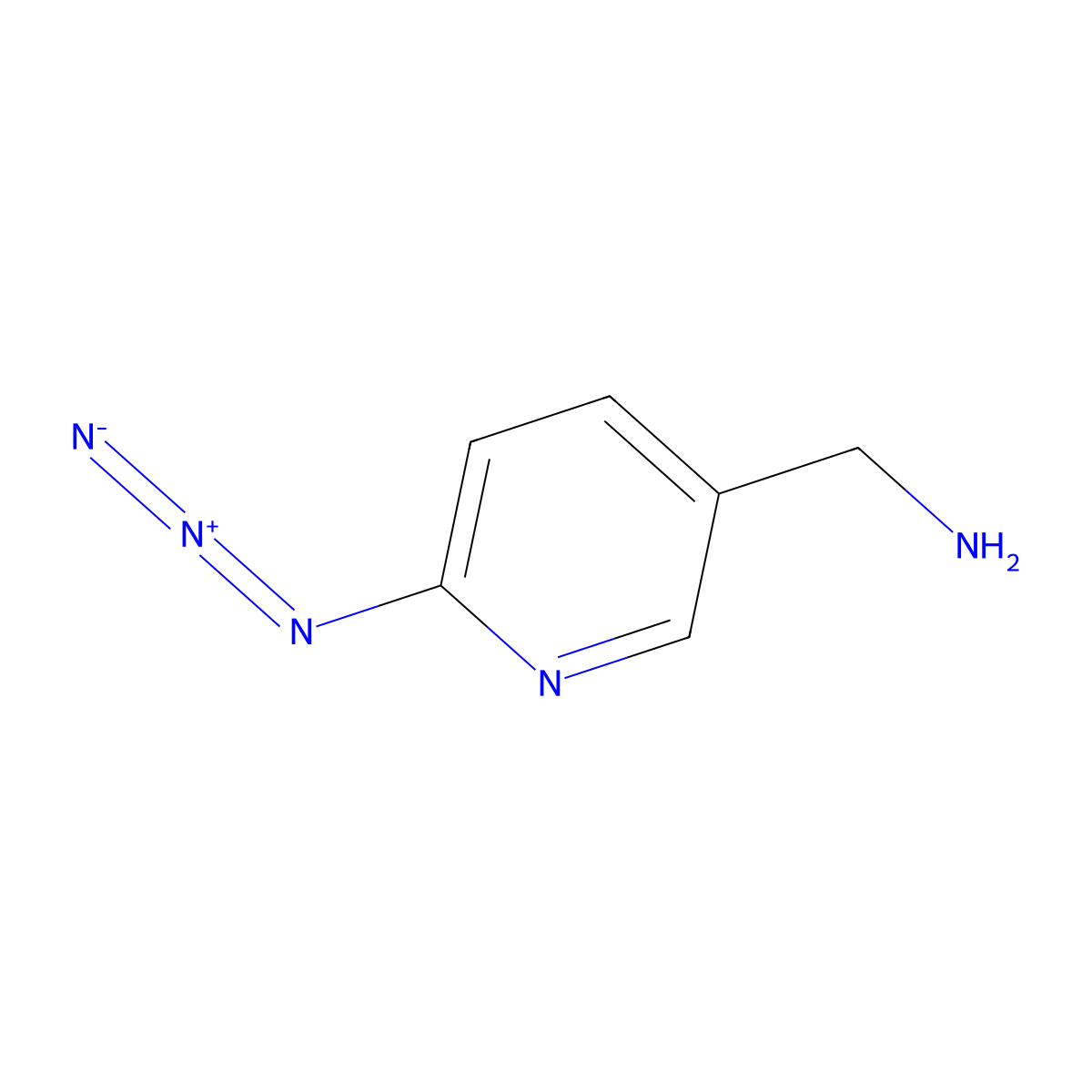 (6-Azidopyridin-3-yl)methanamine molecular structure, CAS 2168706-99-6