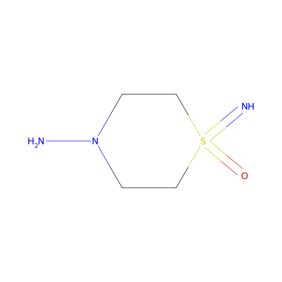 4-Amino-1-imino-1-thiomorpholin-1-one molecular structure, CAS 2168708-69-6