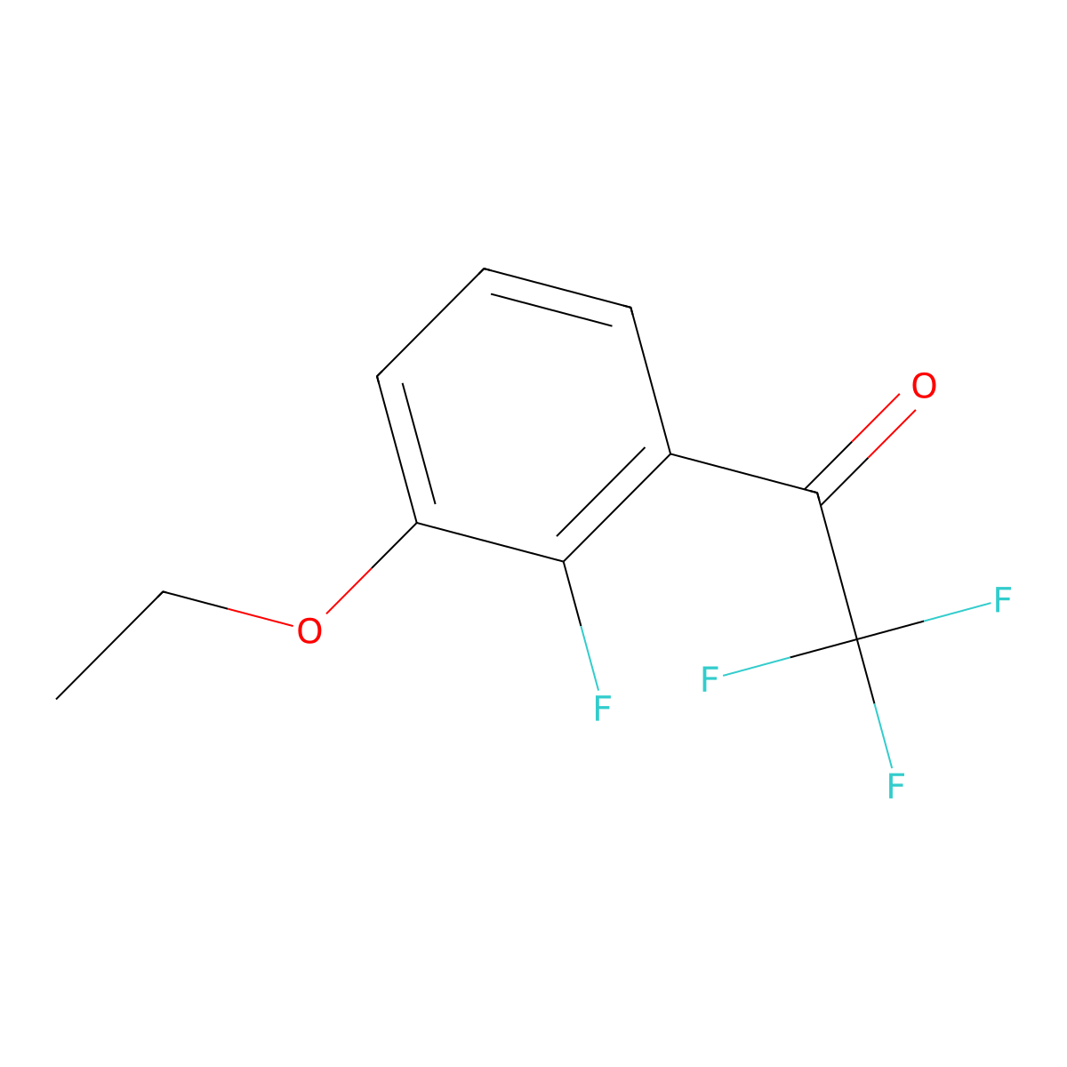 1-(3-Ethoxy-2-fluorophenyl)-2,2,2-trifluoroethanone molecular structure, CAS 2168711-56-4