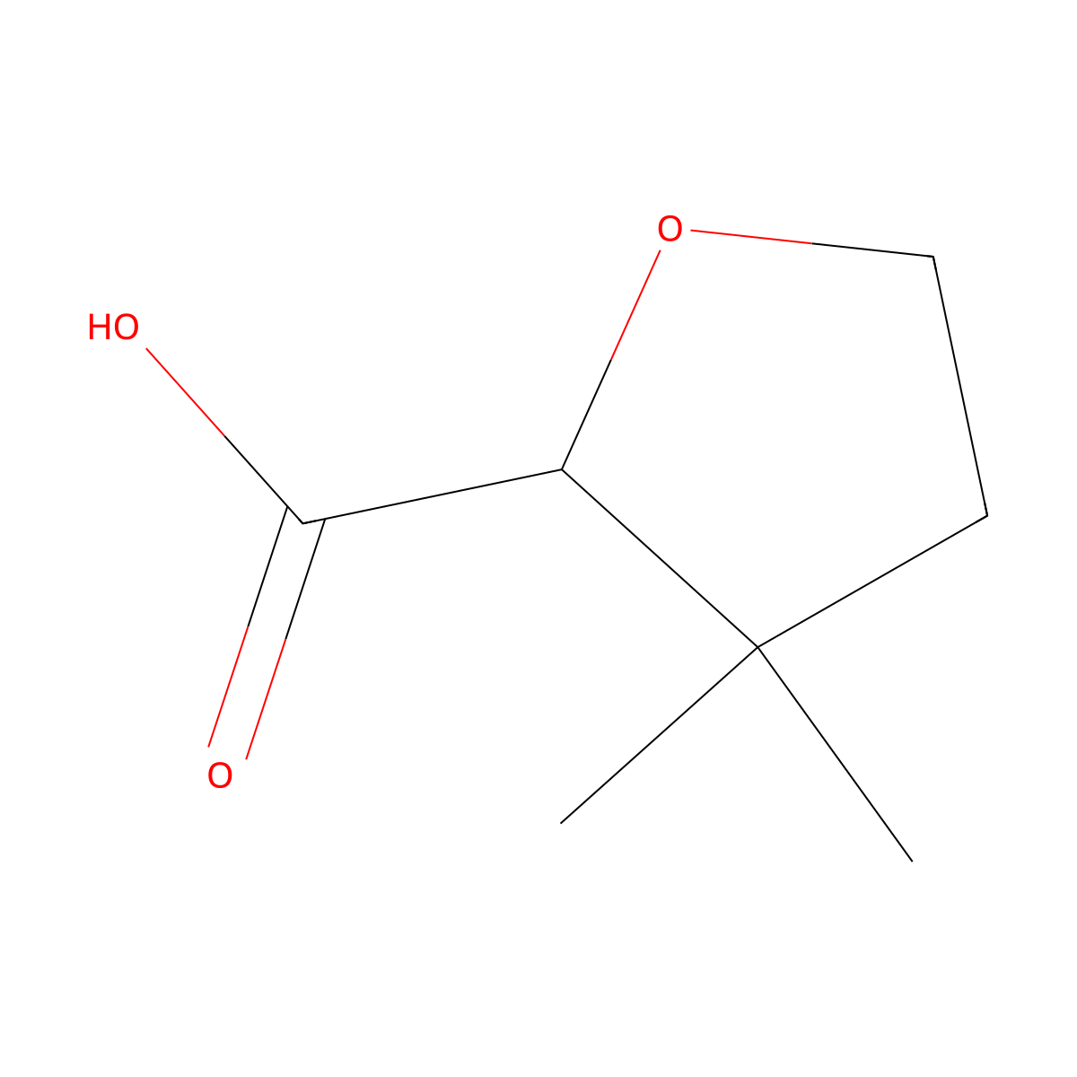 3,3-Dimethyloxolane-2-carboxylic acid molecular structure, CAS 2168714-58-5