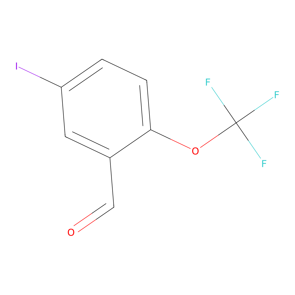 5-Iodo-2-(trifluoromethoxy)benzaldehyde molecular structure, CAS 2168718-55-4