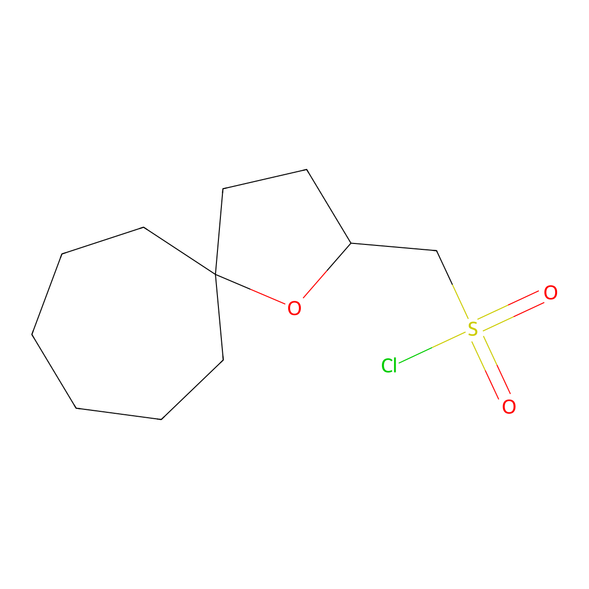 {1-Oxaspiro[4.6]undecan-2-yl}methanesulfonylchloride molecular structure, CAS 2168728-67-2