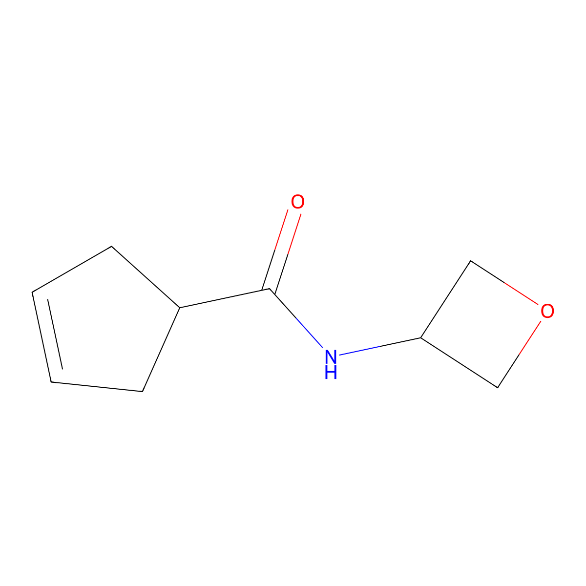 N-(oxetan-3-yl)cyclopent-3-ene-1-carboxamide molecular structure, CAS 2168729-71-1