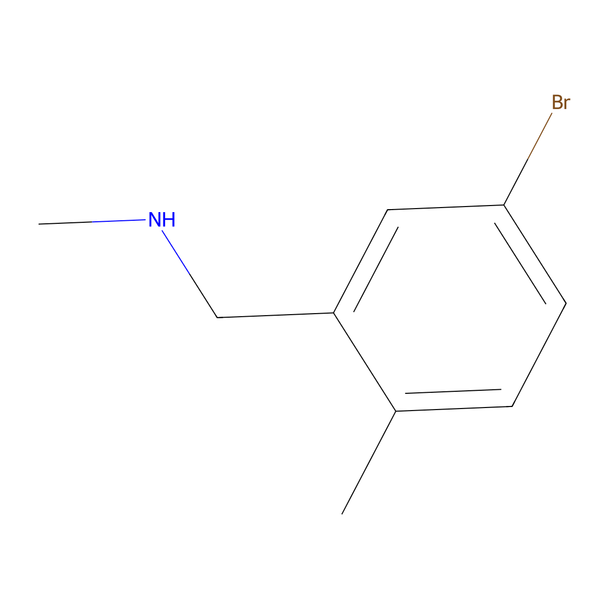 [(5-Bromo-2-methylphenyl)methyl](methyl)amine molecular structure, CAS 216873-88-0