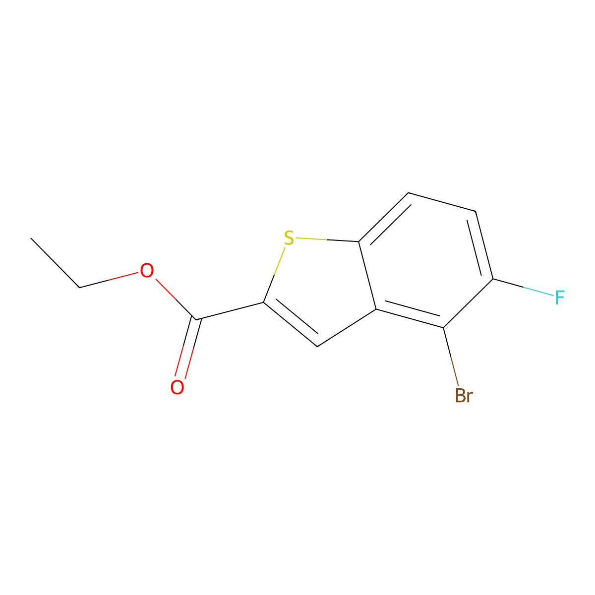 Ethyl 4-bromo-5-fluoro-benzothiophene-2-carboxylate molecular structure, CAS 2168736-34-1