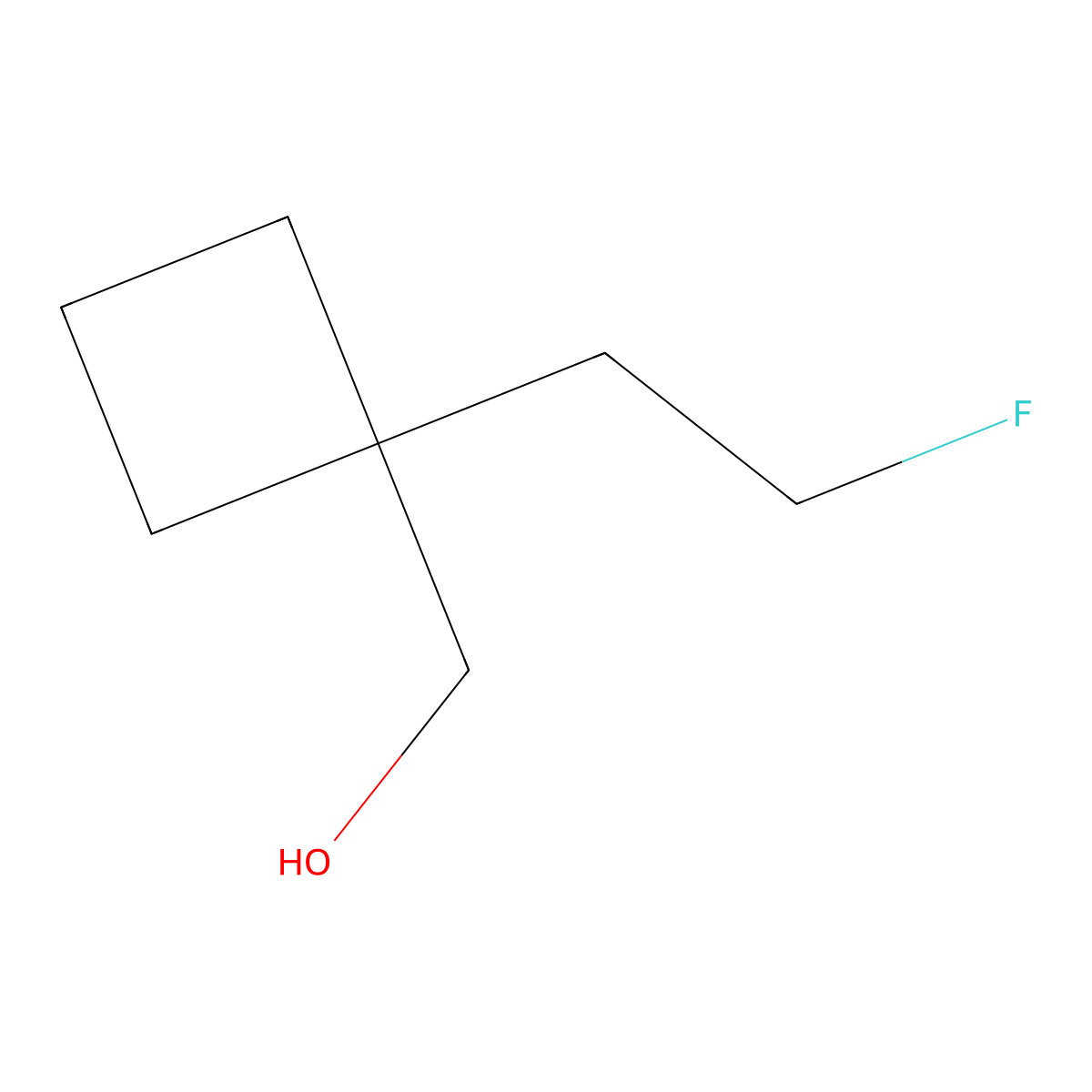 [1-(2-Fluoroethyl)cyclobutyl]methanol molecular structure, CAS 2168737-73-1
