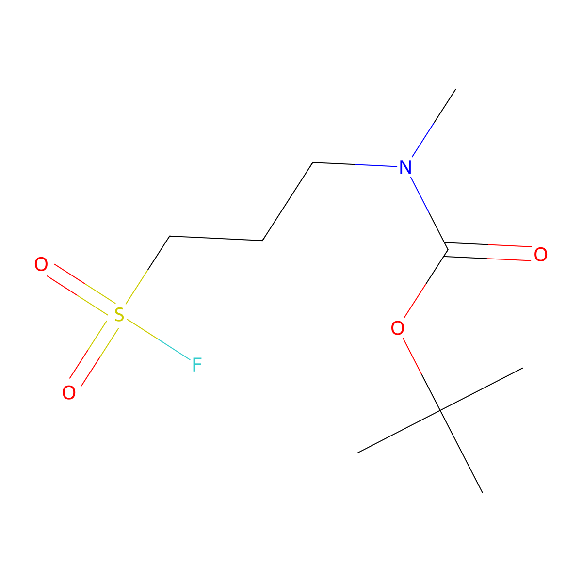 tert-butyl N-[3-(fluorosulfonyl)propyl]-N-methylcarbamate molecular structure, CAS 2168738-80-3