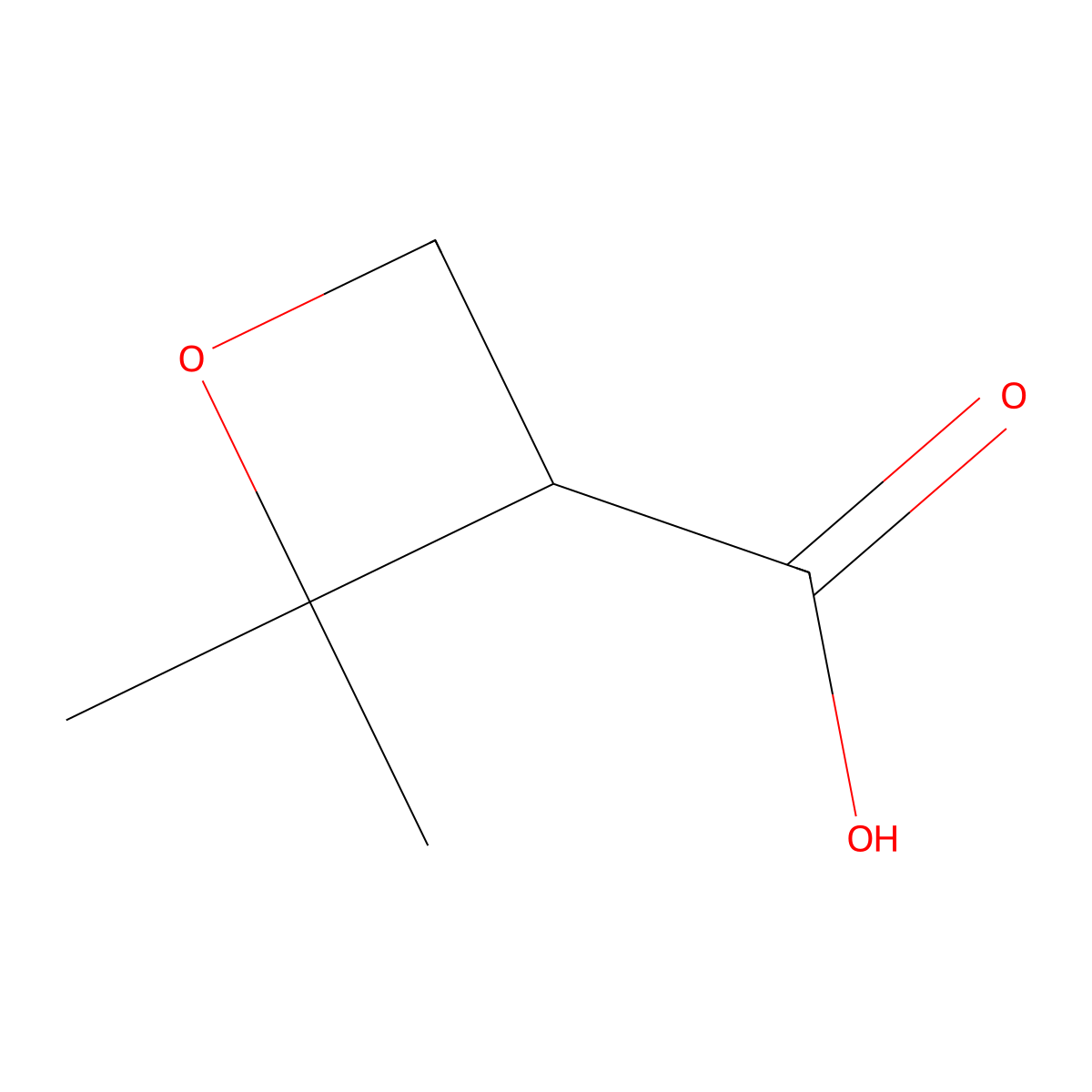 2,2-Dimethyloxetane-3-carboxylic acid molecular structure, CAS 2168740-21-2