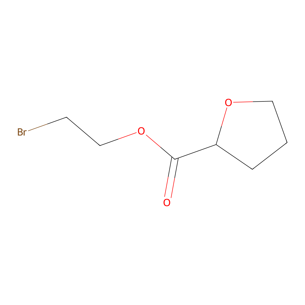 2-Bromoethyl oxolane-2-carboxylate molecular structure, CAS 2168745-19-3