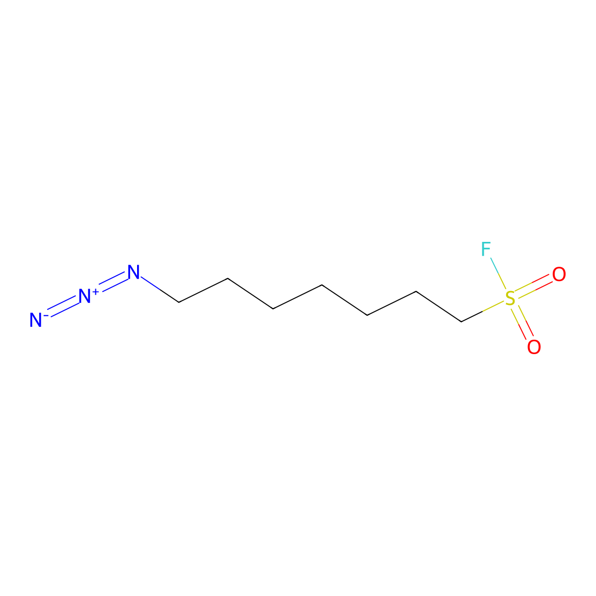 7-Azidoheptane-1-sulfonyl fluoride molecular structure, CAS 2168749-36-6