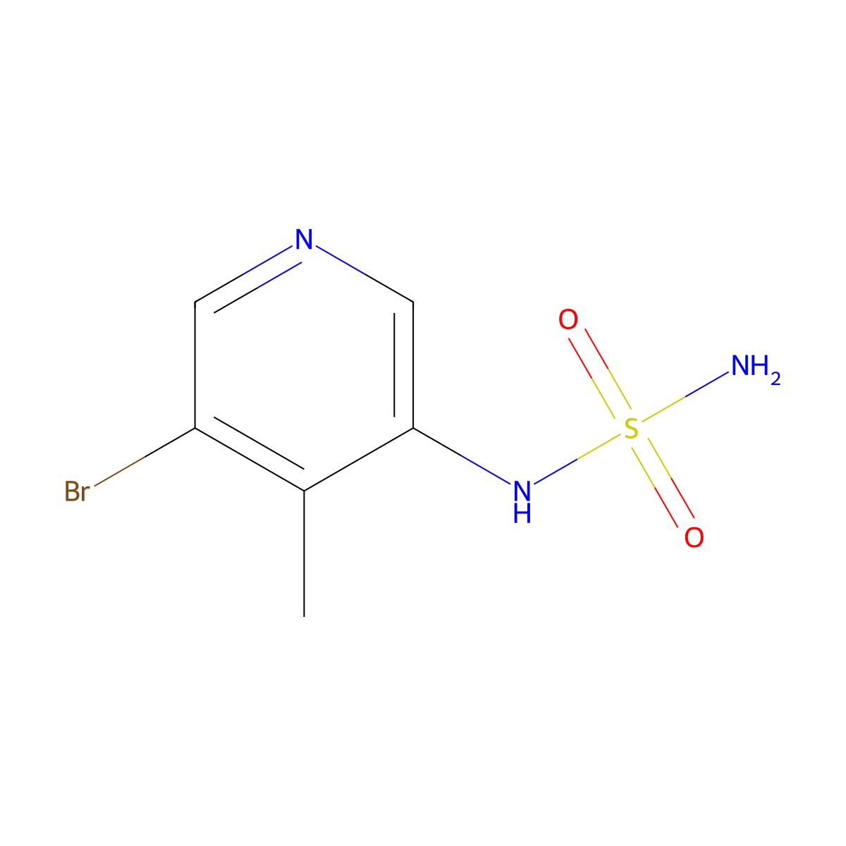N-(5-bromo-4-methylpyridin-3-yl)aminosulfonamide molecular structure, CAS 2168761-41-7