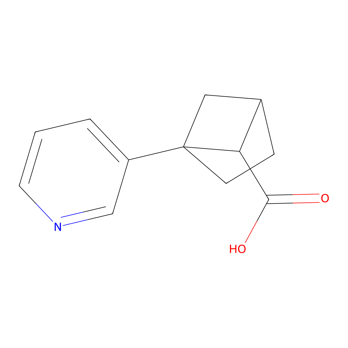 1-(Pyridin-3-yl)bicyclo[2.1.1]hexane-5-carboxylic acid molecular structure, CAS 2168761-74-6