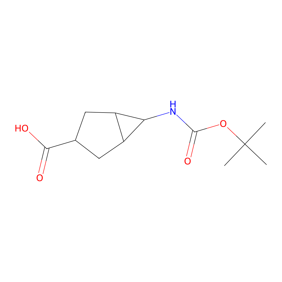 6-{[(Tert-butoxy)carbonyl]amino}bicyclo[3.1.0]hexane-3-carboxylic acid molecular structure, CAS 2168763-80-0