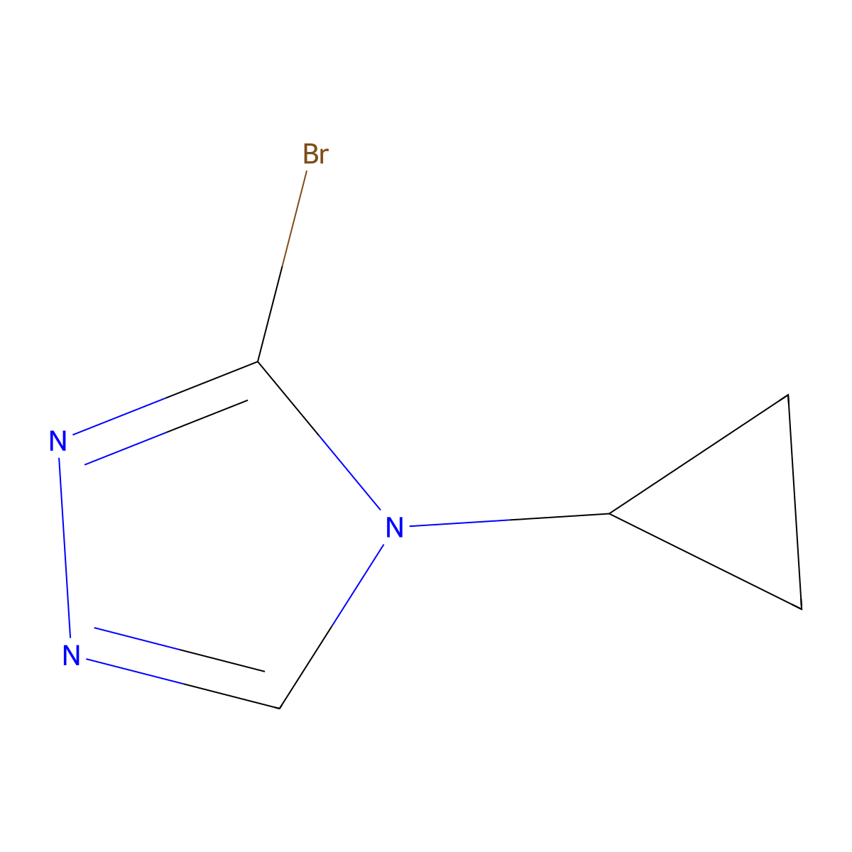 3-bromo-4-cyclopropyl-4H-1,2,4-triazole molecular structure, CAS 2168765-04-4