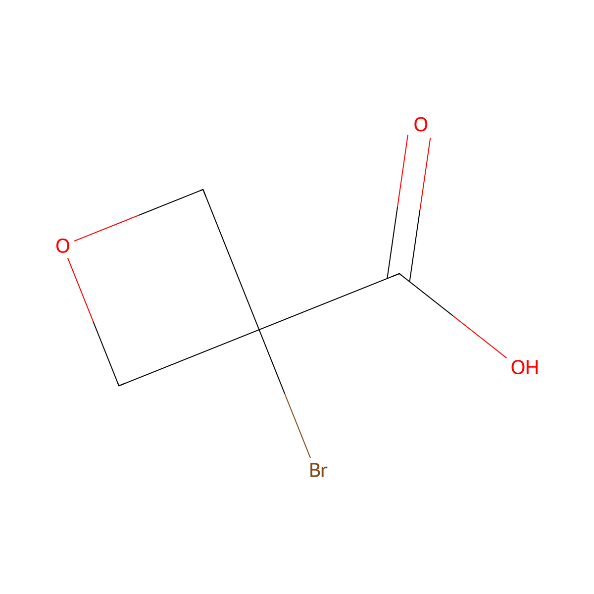 3-Bromooxetane-3-carboxylic acid molecular structure, CAS 2168765-38-4