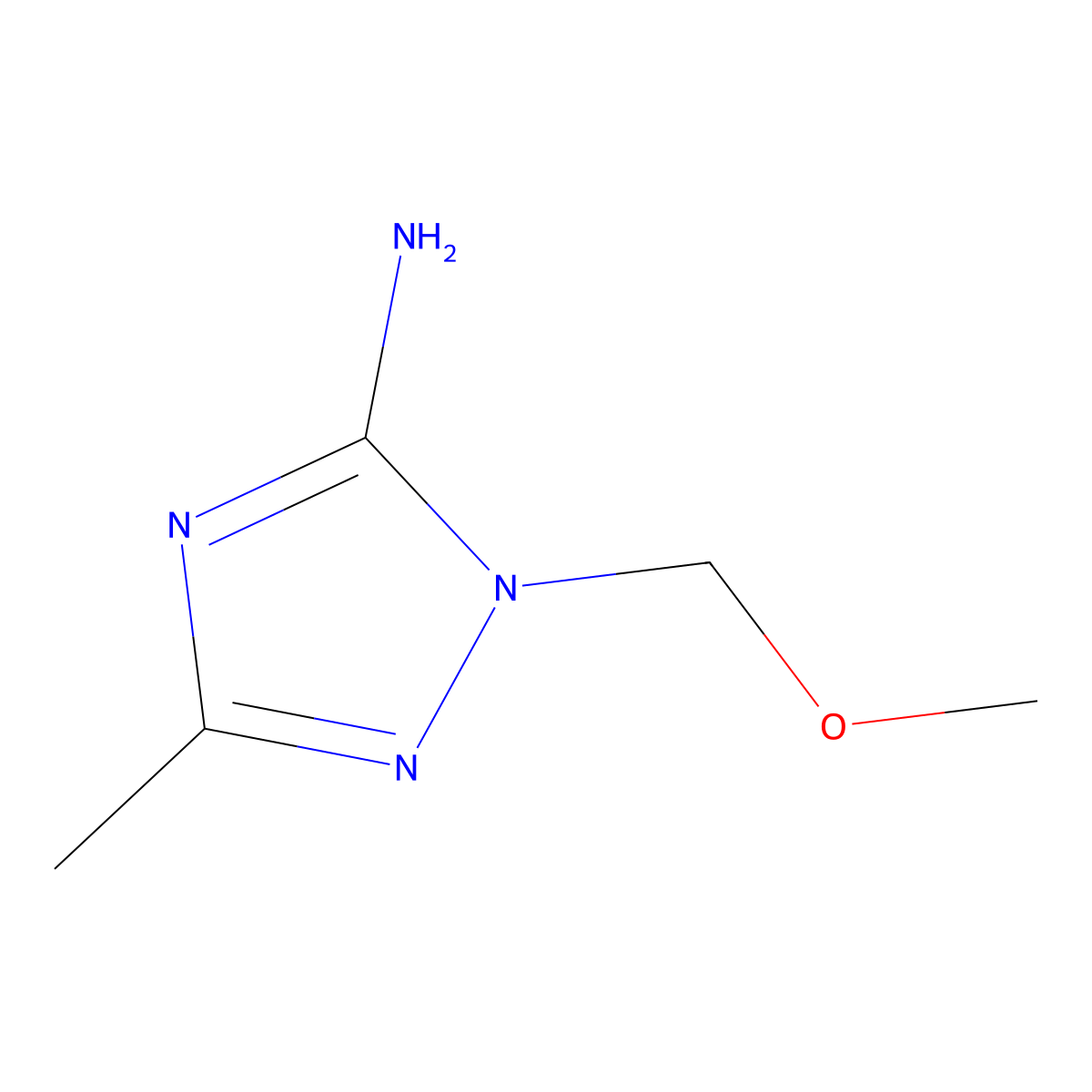 1-(Methoxymethyl)-3-methyl-1h-1,2,4-triazol-5-amine molecular structure, CAS 2168770-56-5