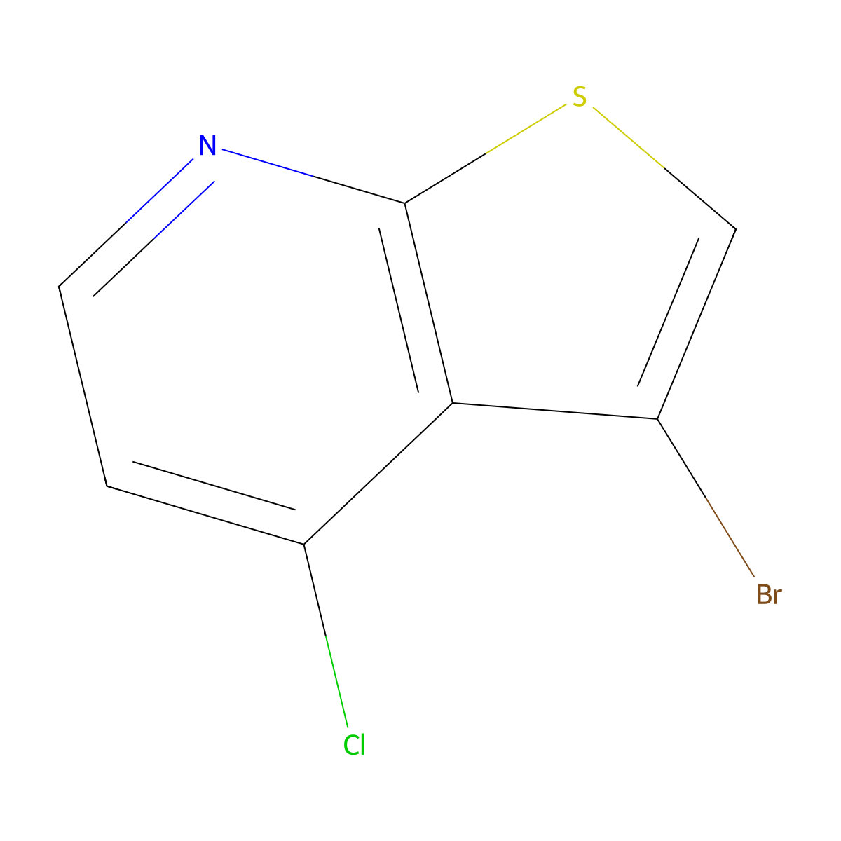 3-Bromo-4-chlorothieno[2,3-b]pyridine molecular structure, CAS 2168772-59-4
