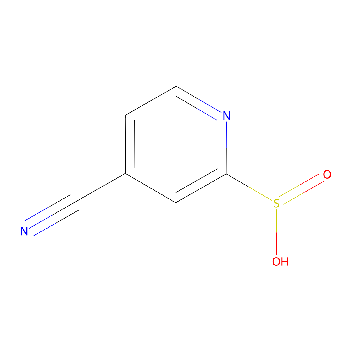 4-Cyanopyridine-2-sulfinic acid molecular structure, CAS 2168779-15-3