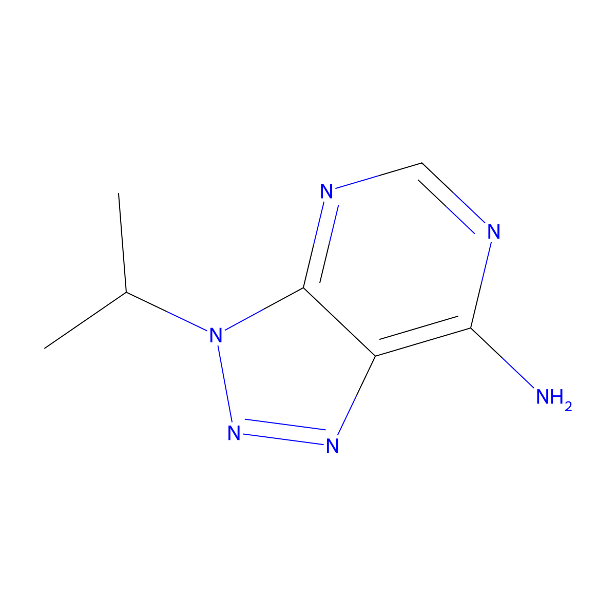 3-(propan-2-yl)-3H-[1,2,3]triazolo[4,5-d]pyrimidin-7-amine molecular structure, CAS 2168779-79-9