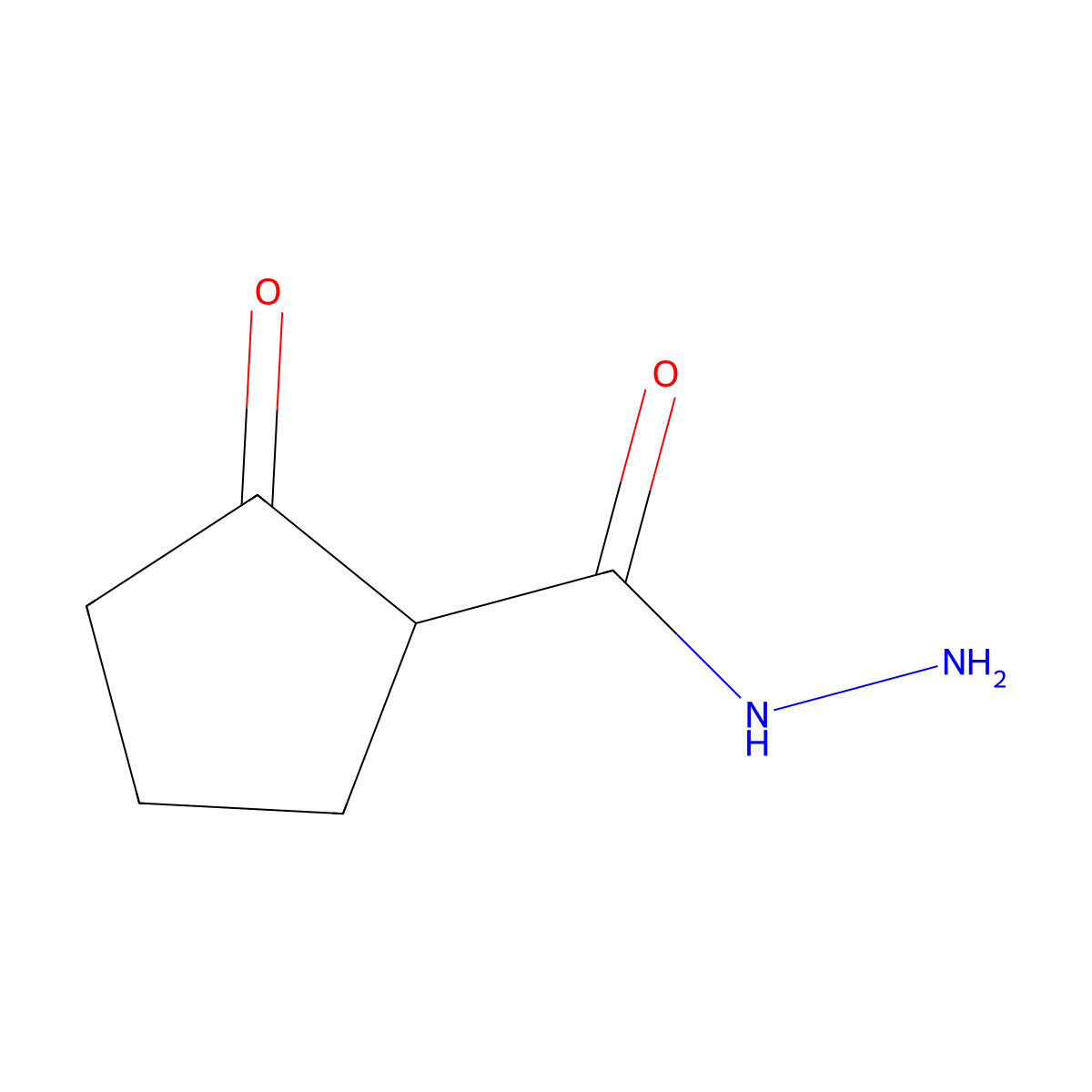 2-Oxocyclopentanecarbohydrazide molecular structure, CAS 216879-92-4