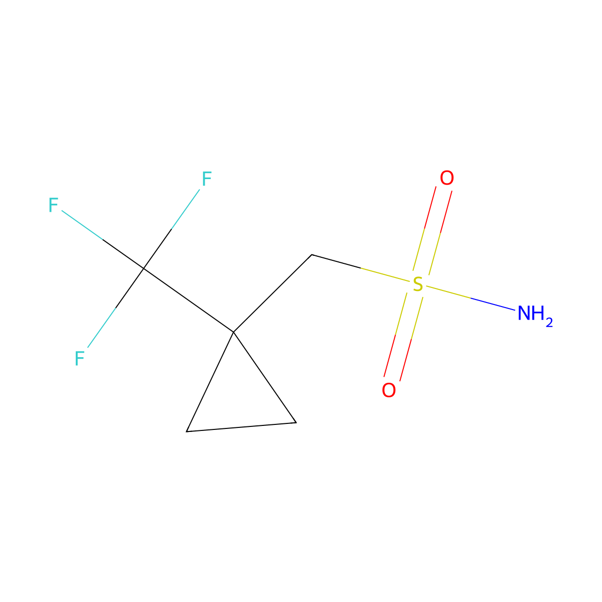 [1-(Trifluoromethyl)cyclopropyl]methanesulfonamide molecular structure, CAS 2168796-82-3