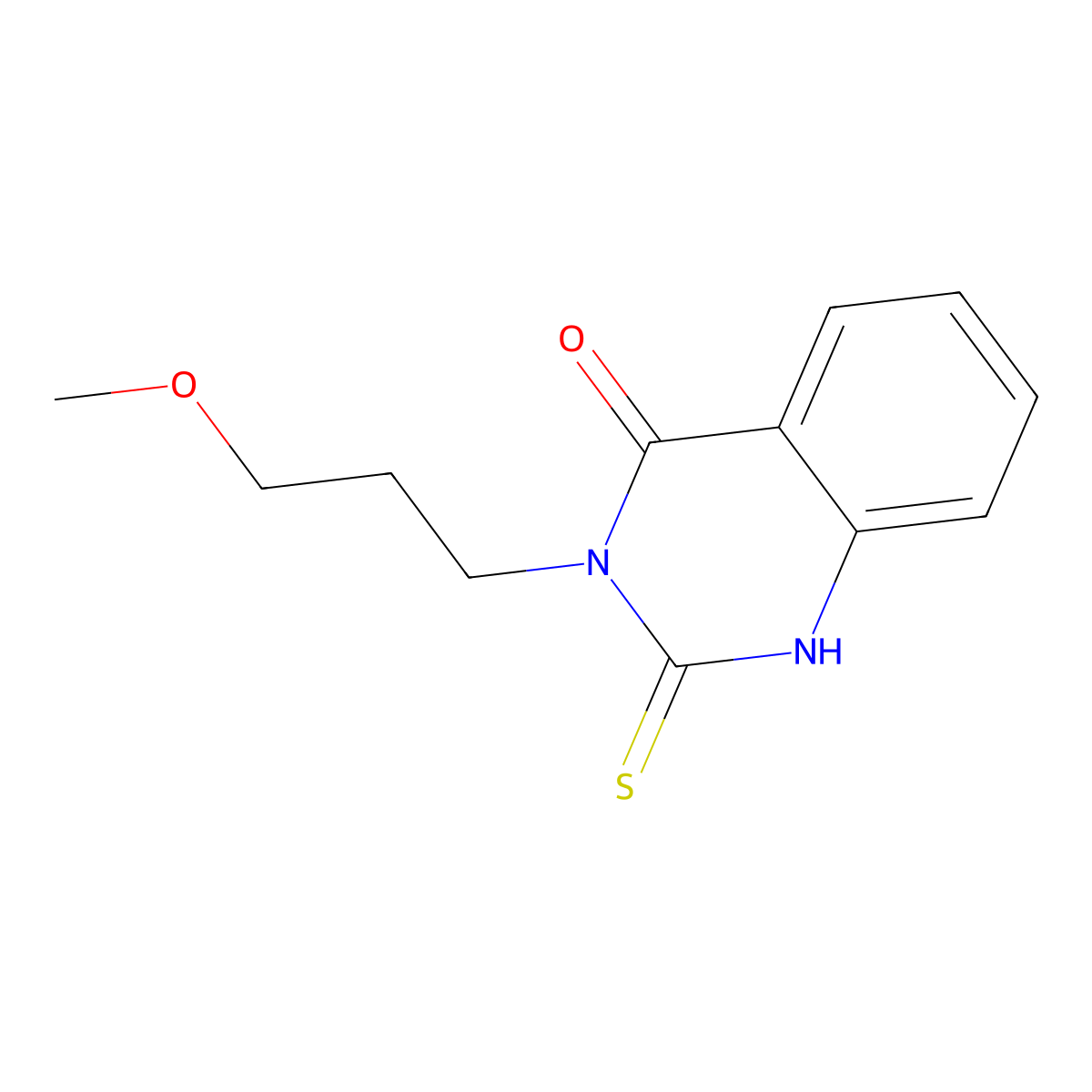 2-mercapto-3-(3-methoxypropyl)quinazolin-4(3H)-one molecular structure, CAS 216880-47-6