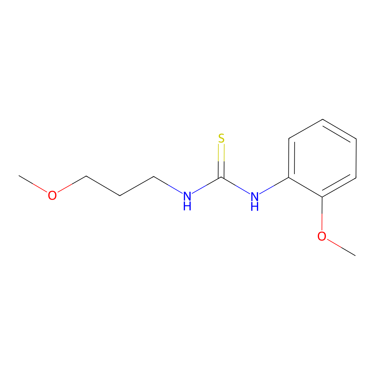 1-(2-Methoxyphenyl)-3-(3-methoxypropyl)thiourea molecular structure, CAS 216880-54-5