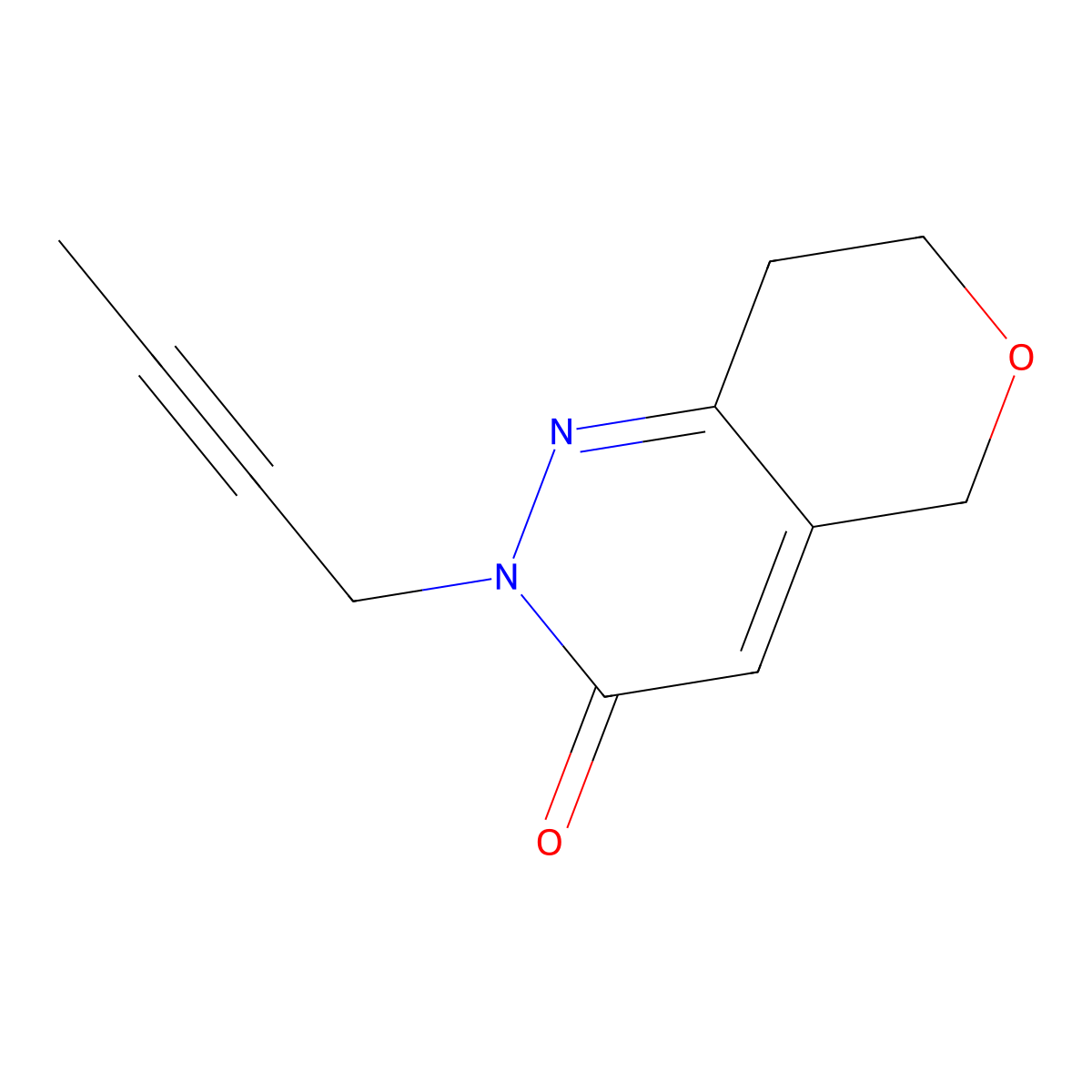 2-(but-2-yn-1-yl)-2H,3H,5H,7H,8H-pyrano[4,3-c]pyridazin-3-one molecular structure, CAS 2168800-19-7