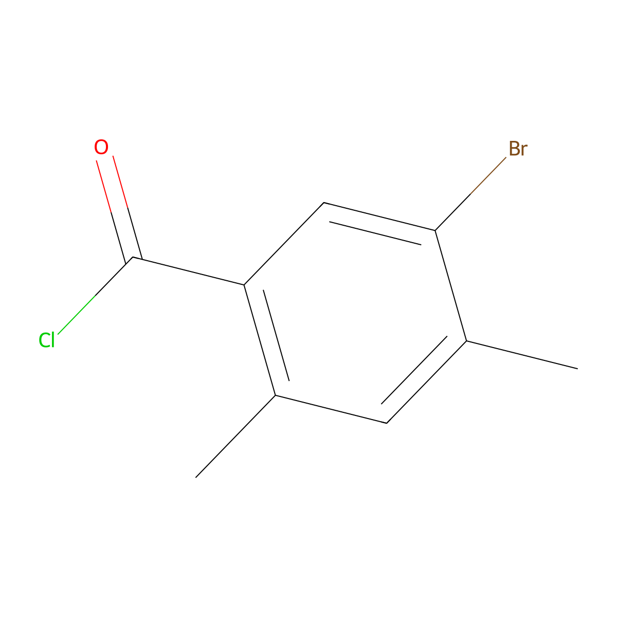 5-Bromo-2,4-dimethylbenzoyl chloride molecular structure, CAS 2168809-10-5