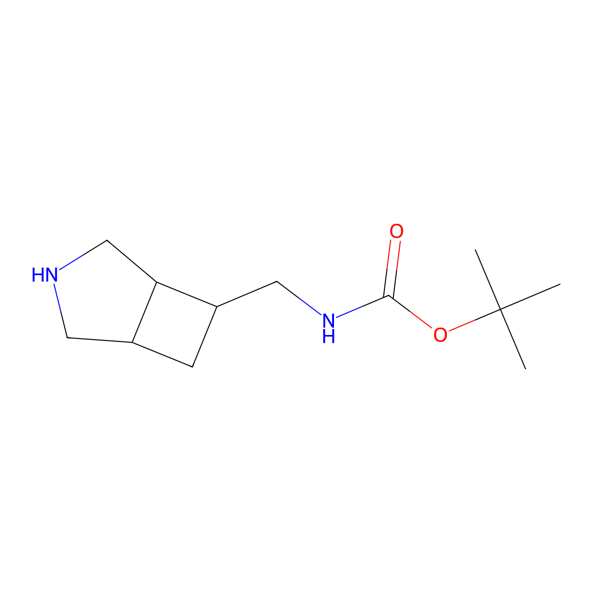tert-butyl N-({3-azabicyclo[3.2.0]heptan-6-yl}methyl)carbamate molecular structure, CAS 2168811-46-7