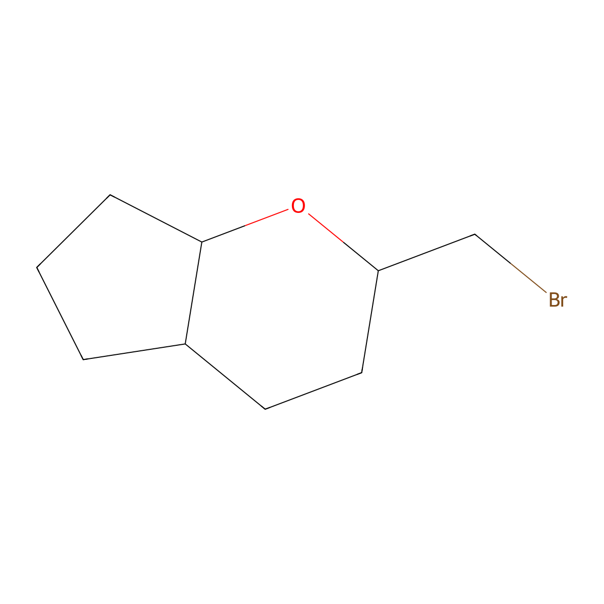 2-(bromomethyl)-octahydrocyclopenta[b]pyran, Mixture of diastereomers molecular structure, CAS 2168813-19-0