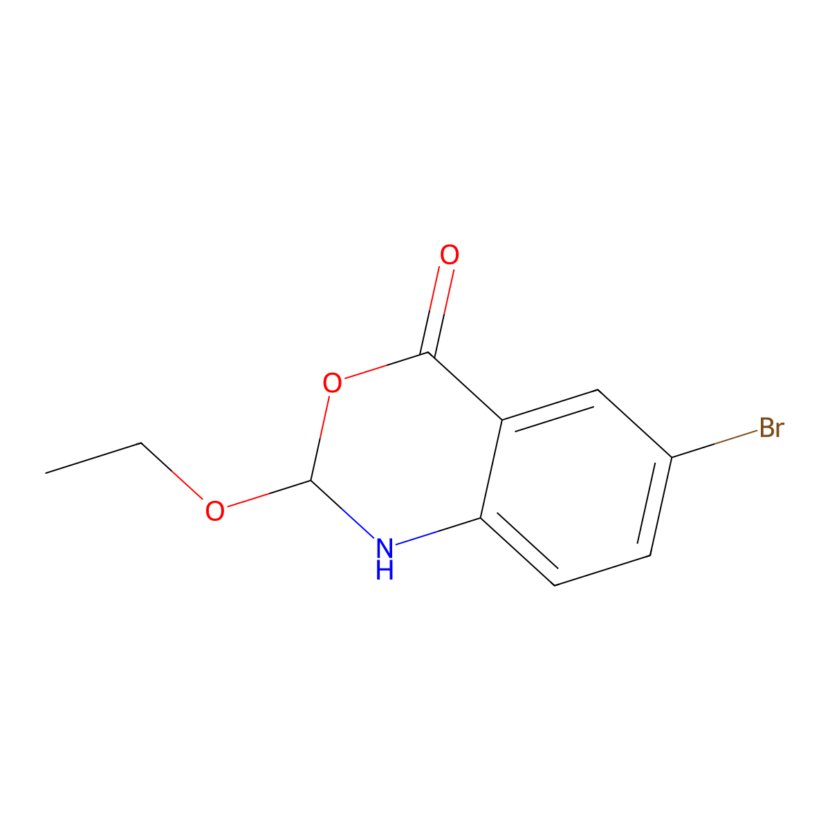 6-Bromo-2-ethoxy-1H-benzo[d][1,3]oxazin-4(2H)-one molecular structure, CAS 2168814-75-1