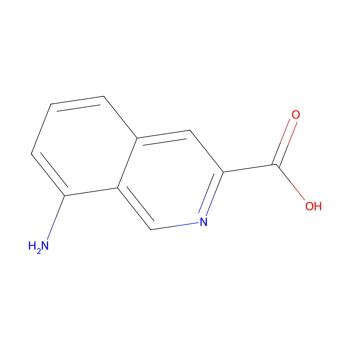 8-Aminoisoquinoline-3-carboxylic acid molecular structure, CAS 2168815-47-0