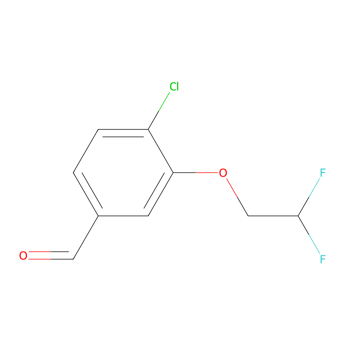 4-Chloro-3-(2,2-difluoroethoxy)benzaldehyde molecular structure, CAS 2168815-73-2