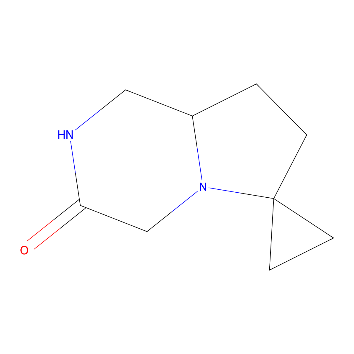 Tetrahydro-2'H-spiro[cyclopropane-1,6'-pyrrolo[1,2-a]pyrazin]-3'(4'H)-one molecular structure, CAS 2168821-12-1
