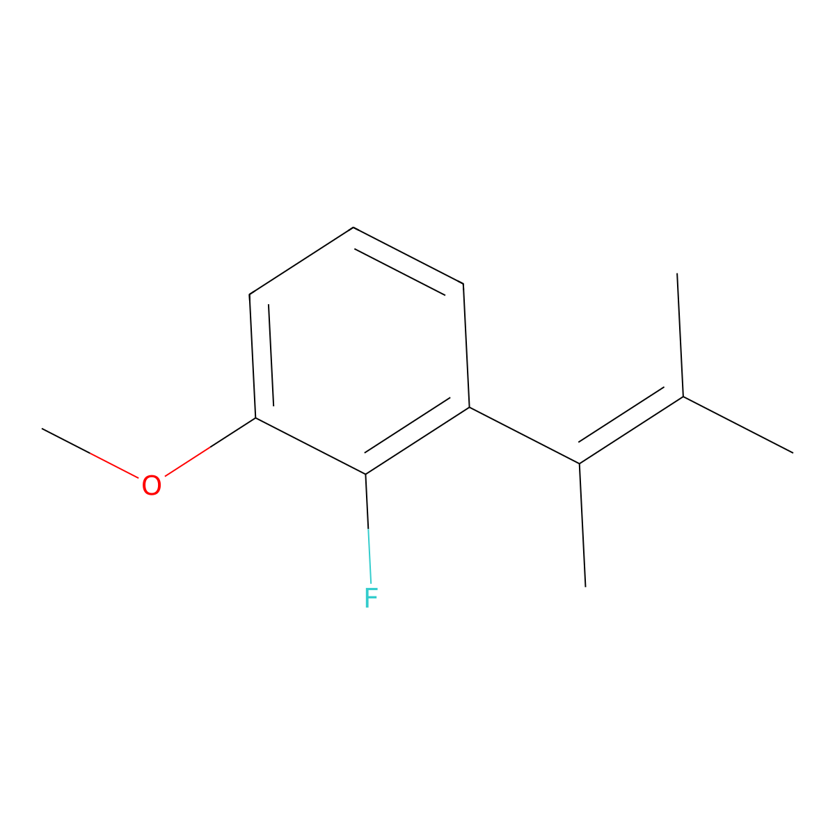 2-Fluoro-1-methoxy-3-(3-methylbut-2-en-2-yl)benzene molecular structure, CAS 2168823-39-8